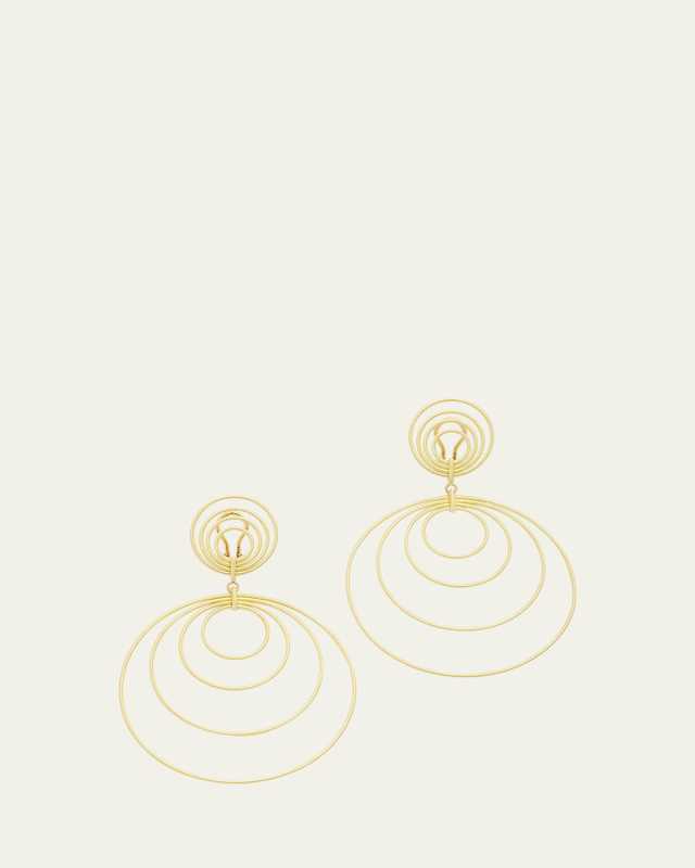Waikiki 18K Yellow Gold Circle Drop Earrings